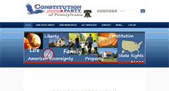 Desktop Screenshot of constitutionpartypa.com