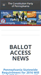 Mobile Screenshot of constitutionpartypa.com