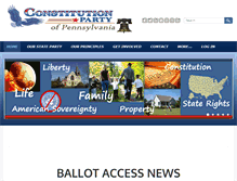 Tablet Screenshot of constitutionpartypa.com